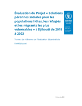 Djibouti, Evaluation of the Sustainable social solutions for the most vulnerable host populations, refugees and migrants project 2018-2023