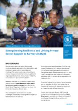 Strengthening Resilience and Linking Private Sector Support to Farmers in Haiti. March 2024