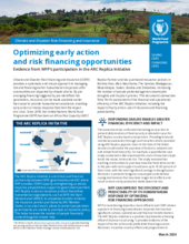 Optimizing early action and risk-financing opportunities: Evidence from WFP’s participation in the ARC Replica Initiative