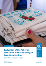 Evaluation of the Policy on WFP's Role in Peacebuilding in Transition Settings