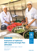 Evaluation of Tajikistan WFP Country Strategic Plan 2019-2024 