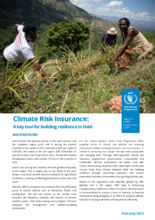 2023 - Climate Risk Insurance: A key tool for building resilience in Haiti