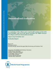 Kenya, General Food Distribution Cash Modality scale up for the refugees and host community in Kakuma and Dadaab Camp: an evaluation