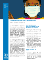 WFP India - COVID-19 Gender and Protection Considerations