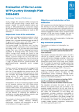 Evaluation of Sierra Leone WFP Country Strategic Plan 2020-2025