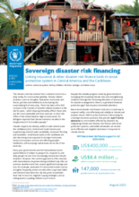 Sovereign Disaster Risk Financing: Linking Insurance & Other Disaster Risk Finance Tools to Social Protection Systems in Central America and the Caribbean - July 2023