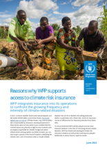 Reasons why WFP supports access to climate risk insurance – June 2022