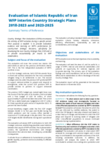 Evaluation of Iran WFP Interim Country Strategic Plans (2018-2023 and 2023-2025)
