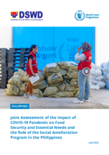 Joint Assessment of the Impact of COVID-19 Pandemic on Food Security and Essential Needs and the Role of the Social Amelioration Programme in the Philippines