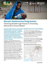 Benazir Nashonuma Programme: Delivering Breakthrough Results in Preventing Malnutrition Across Pakistan