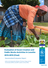 Lesotho, Asset Creation and Public Works Activities: Evaluation