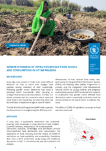 Thematic Brief:  Gender Dynamics of Intra-Household Food Access and Consumption in Uttar Pradesh