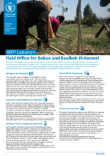 WFP Lebanon Zahle Field Office Factsheet – June 2022
