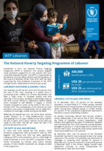 WFP Lebanon – Support to the National Poverty Targeting Programme in 2022 