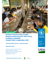 Cambodia, Home Grown School Feeding 2022-2027: Evaluations