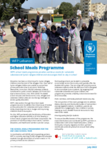 WFP Lebanon School Meals Programme Factsheet – July 2022