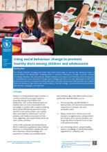 Using social behaviour change to promote healthy diets among children and adolescents 