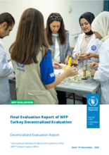 Türkiye, WFP's Livelihood Activities 2020-2022: Decentralized Evaluation