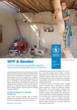 WFP & Gender  Contributing towards gender equality  and women’s empowerment in Pakistan 