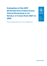 Republic of Congo, Evaluation of WFP McGovern-Dole Funded School Feeding Programme 2021-2026