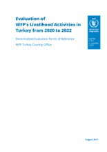 Turkey, WFP's Livelihood Activities 2020-2022: Evaluation