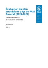 Evaluation of Burundi WFP Country Strategic Plan 2024-2027