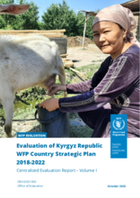 Evaluation of Kyrgyz Republic WFP Country Strategic Plan 2018-2022