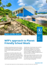 WFP’s approach to Planet Friendly School Meals
