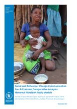 Social and Behaviour Change Communication Pre- & Post-test Comparative Analysis: Maternal Nutrition Topic Module - English