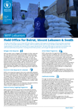 WFP Lebanon Beirut Field Office Factsheet – March 2022