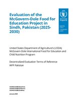 Pakistan, McGovern-Dole International food for Education and Child Nutrition Programme 2026-2030: Evaluations