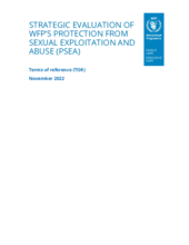 Strategic Evaluation of WFP's Protection from Sexual Exploitation and Abuse