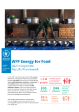 WFP Energy for Food – 2020 Corporate Results Framework 