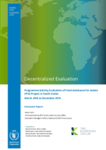 South Sudan, Food Assistance for Assets (2016-2019): Evaluation