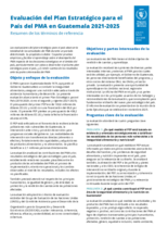 Evaluation of Guatemala WFP Country Strategic Plan 2021-2025