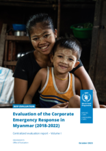 Corporate Emergency Evaluation of WFP’s Response in Myanmar 2018-2022 