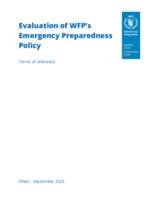 Evaluation of WFP’s Emergency Preparedness Policy