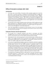 Evaluation Work Programme 2021-2023