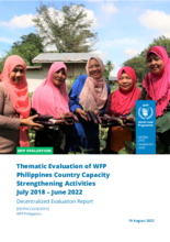 Philippines, Country Capacity Strengthening Activities 2018-2022: Thematic Evaluation