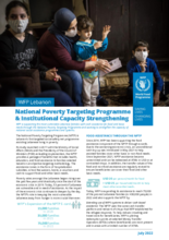 WFP Lebanon Social Protection Factsheet – July 2022