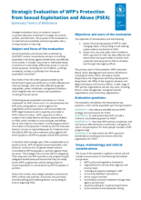 Strategic Evaluation of WFP's Protection from Sexual Exploitation and Abuse