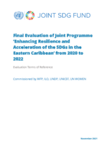 Final Evaluation of Joint Programme ‘Enhancing Resilience and Acceleration of the SDGs in the Eastern Caribbean’ 2020-2022 