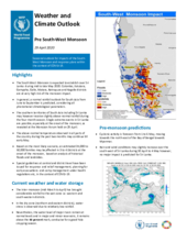 Weather and Climate Outlook of Pre South-West Monsoon (May 2020) 