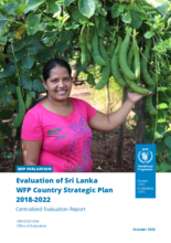 Evaluation of Sri Lanka WFP Country Strategic Plan 2018-2022