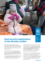 Food security implications of the Ukraine conflict