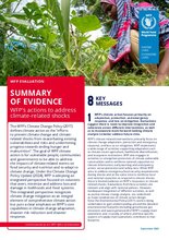 Summary of evaluation evidence: WFP’s actions to address climate-related shocks