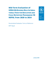 Nepal, USDA McGovern-Dole International Food for Education and Child Nutrition Programme 2020-2024: Mid-term Evaluation