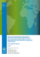 Haiti, Food for Education and Child Nutrition (2016-2019): An Evaluation