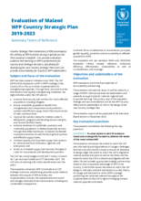 Evaluation of Malawi WFP Country Strategic Plan 2019-2023