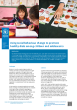 2022 Bhutan - Using Social Behaviour Change to Promote Healthy Diets among Children and Adolescents